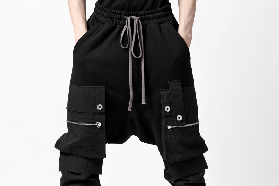 画像をギャラリービューアに読み込む, A.F ARTEFACT -SOLDIER- SARROUEL CARGO PANTS (BLACK)