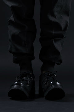 画像をギャラリービューアに読み込む, BORIS BIDJAN SABERI HORSE PUNCHING LEATHER DERBY SHOES / WASHED &amp; HAND-TREATED &quot;SHOE1-SIN&quot; (BLACK)