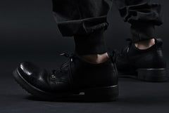 画像をギャラリービューアに読み込む, BORIS BIDJAN SABERI HORSE PUNCHING LEATHER DERBY SHOES / WASHED &amp; HAND-TREATED &quot;SHOE1-SIN&quot; (BLACK)