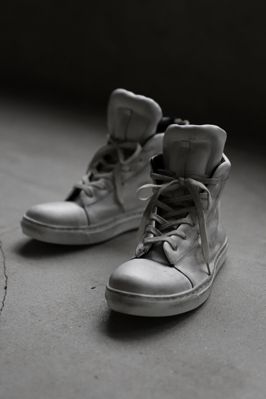 【Reserved items】Portaille exclusive LEX-DIVO HAND-DYEING HIGHTOP SNEAKERS (WHITE DUST)