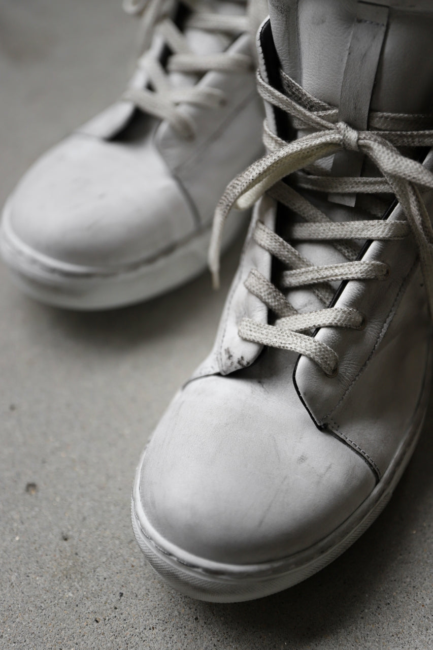 【Reserved items】Portaille exclusive LEX-DIVO HAND-DYEING HIGHTOP SNEAKERS (WHITE DUST)