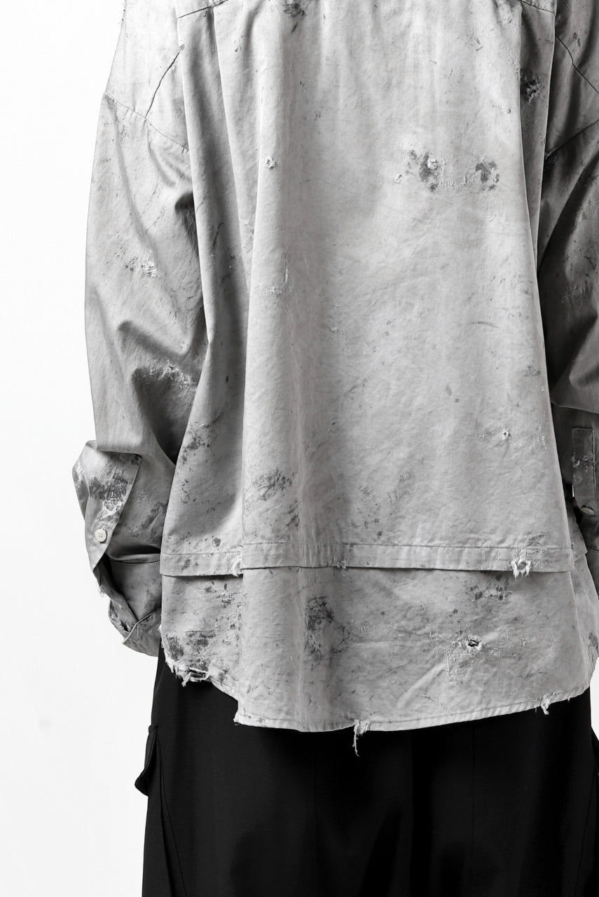 RESURRECTION x LOOM Re-production SUMI DYED DOUBLE LAYERED SHIRT