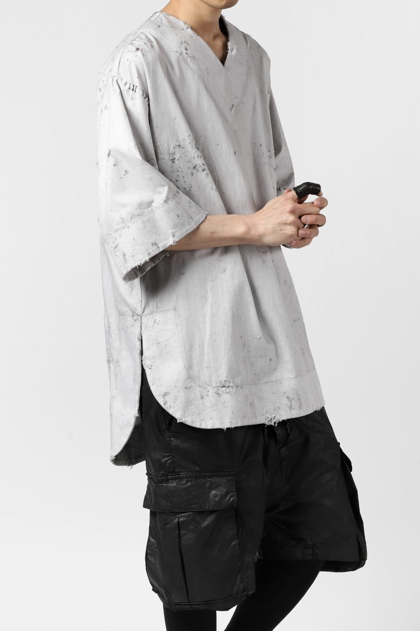RESURRECTION x LOOM Re-production SUMI DYED EDGE SHIRT PULLOVER
