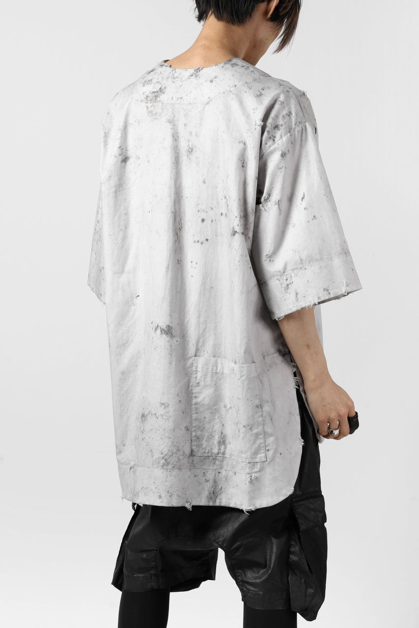 RESURRECTION x LOOM Re-production SUMI DYED EDGE SHIRT PULLOVER