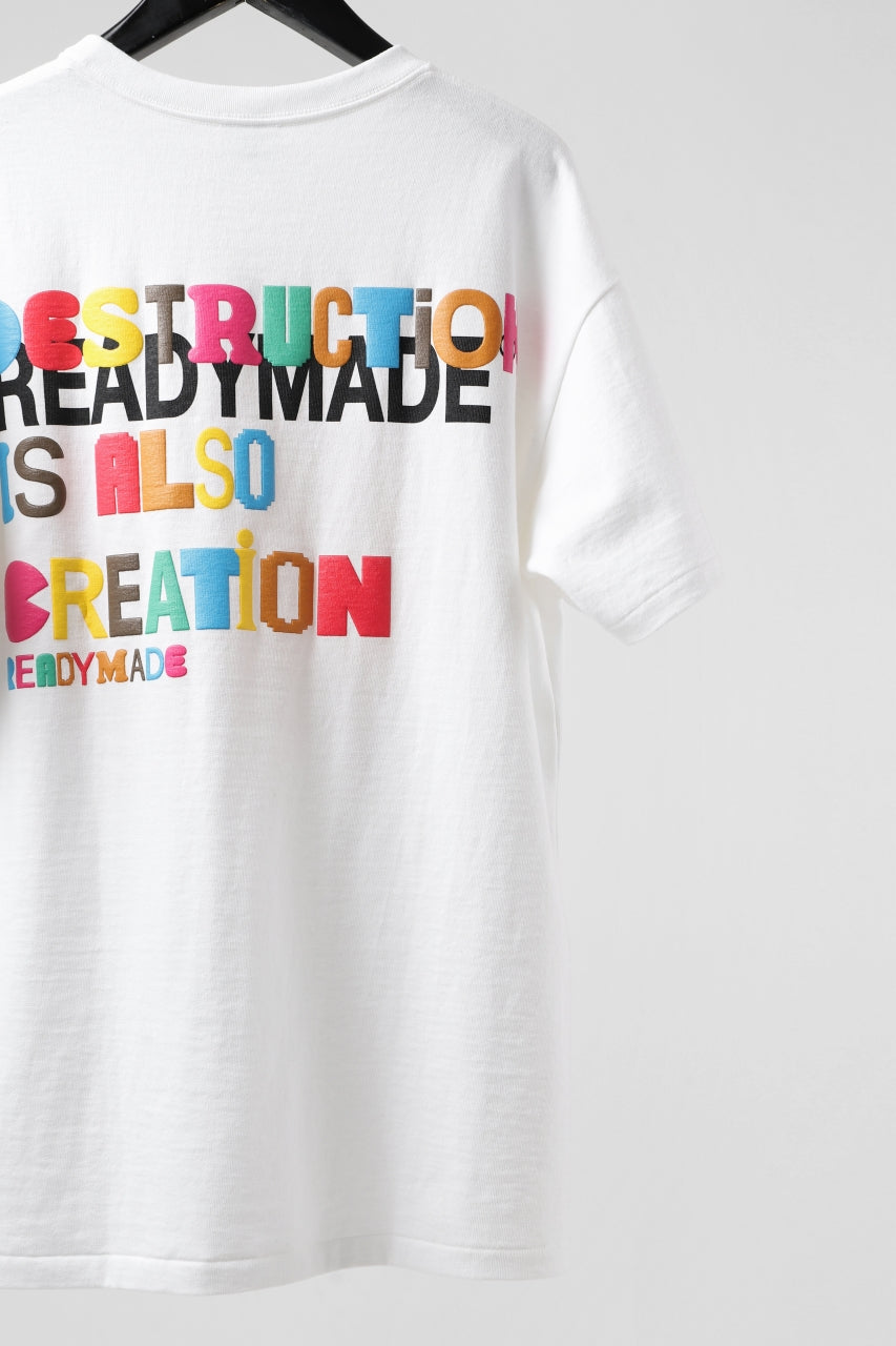 画像をギャラリービューアに読み込む, READYMADE COLLAPSED FACE TEE (WHITE)