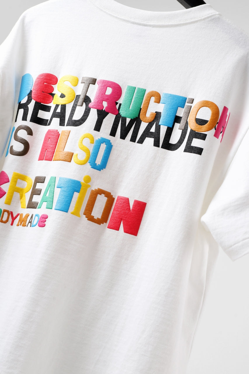 画像をギャラリービューアに読み込む, READYMADE COLLAPSED FACE TEE (WHITE)