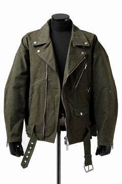 Load image into Gallery viewer, READYMADE MORTORCYCLE JACKET (GREEN / SIZE.2)