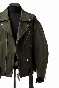 Load image into Gallery viewer, READYMADE MORTORCYCLE JACKET (GREEN / SIZE.2)