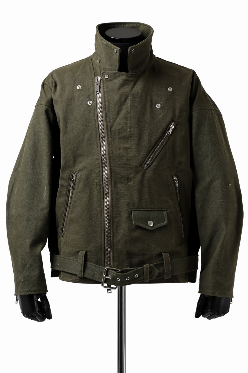 Load image into Gallery viewer, READYMADE MORTORCYCLE JACKET (GREEN / SIZE.2)