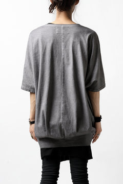 画像をギャラリービューアに読み込む, N/07 OVERFIT DOLMAN T-SHIRT / DYED JERSEY (INK BLACK)