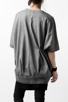 画像をギャラリービューアに読み込む, N/07 OVERFIT DOLMAN T-SHIRT / DYED JERSEY (INK BLACK)