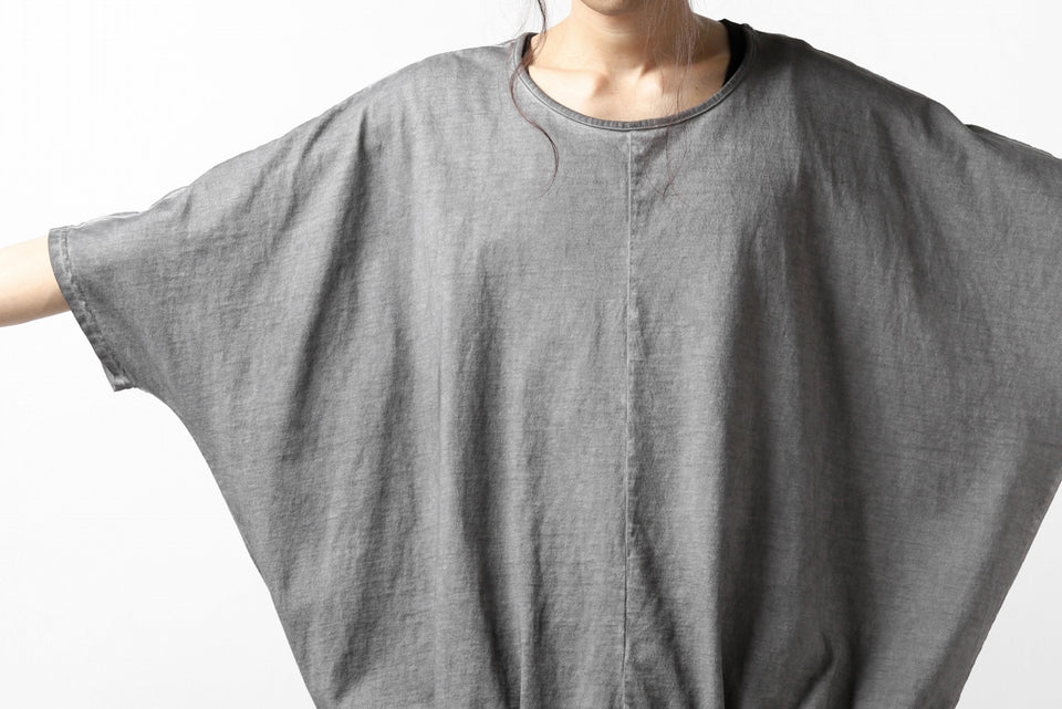 画像をギャラリービューアに読み込む, N/07 OVERFIT DOLMAN T-SHIRT / DYED JERSEY (INK BLACK)