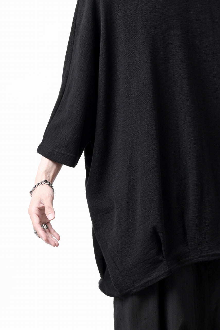 A.F ARTEFACT x LOOM exclusive -dolman- LOOSEY TOPS / ORGANIC SURF KNIT COTTON (BLACK)