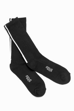 画像をギャラリービューアに読み込む, thom/krom HIGH SOCKS / BACKLINE and LOGO (BLACK)