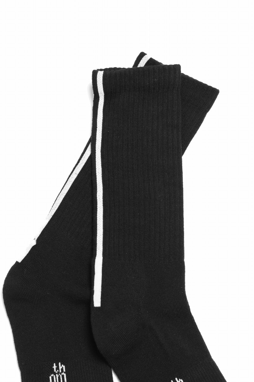 画像をギャラリービューアに読み込む, thom/krom HIGH SOCKS / BACKLINE and LOGO (BLACK)