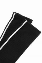 画像をギャラリービューアに読み込む, thom/krom HIGH SOCKS / BACKLINE and LOGO (BLACK)