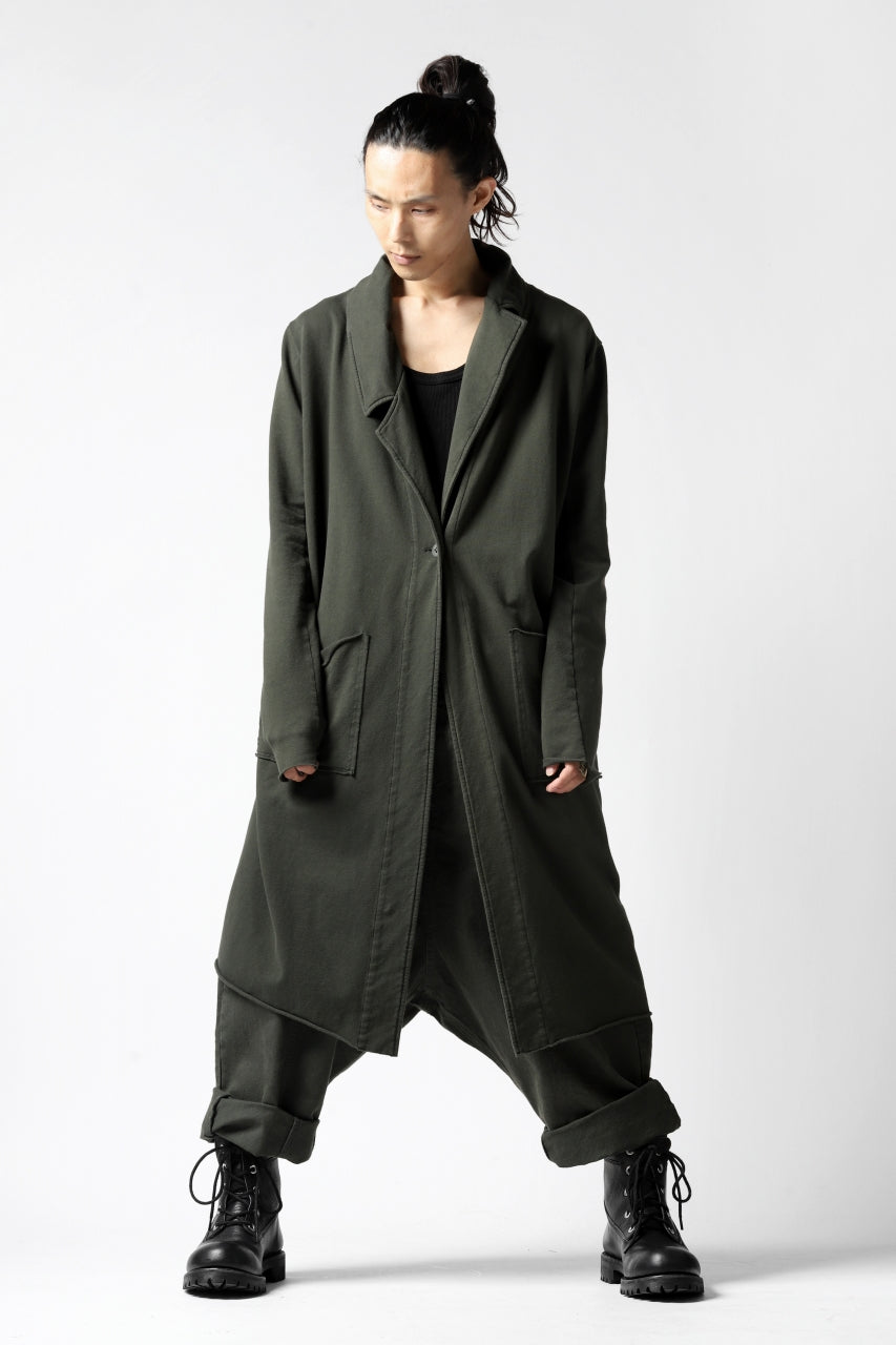 Load image into Gallery viewer, Pxxx OFF by PAL OFFNER LEGER COAT / STRETCH COTTON SWEAT (MOSS*KHAKI)