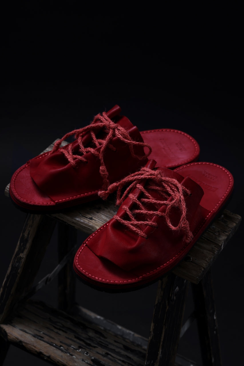 BACKLASH xx TOKYOSANDAL DRAPE FITTED SANDAL / DOUBLE SHOULDER OBJECT DYED (RED)　