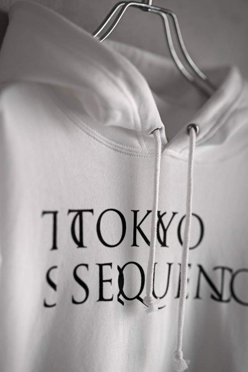 Load image into Gallery viewer, TOKYO SEQUENCE SWEAT HOODIE / LOGO (WHITE)