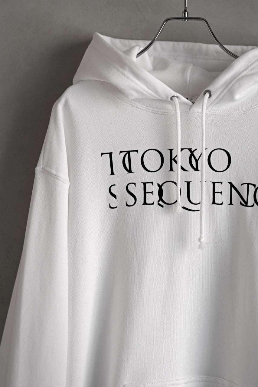 Load image into Gallery viewer, TOKYO SEQUENCE SWEAT HOODIE / LOGO (WHITE)