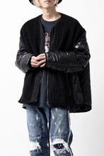 Load image into Gallery viewer, FACETASM ZIPPER SHERPA QUILTED LINER JACKET (BLACK x BLACK)