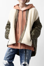 Load image into Gallery viewer, FACETASM ZIPPER SHERPA QUILTED LINER JACKET (ECRU x KHAKI)