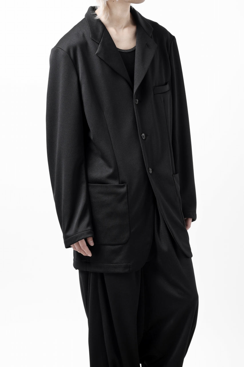 vital x DEFORMATER.® exclusive [SET-UP] TAILORED JACKET & WIDE TAPERED PANTS / GAUDI SMOOTH JERSEY (BLACK)