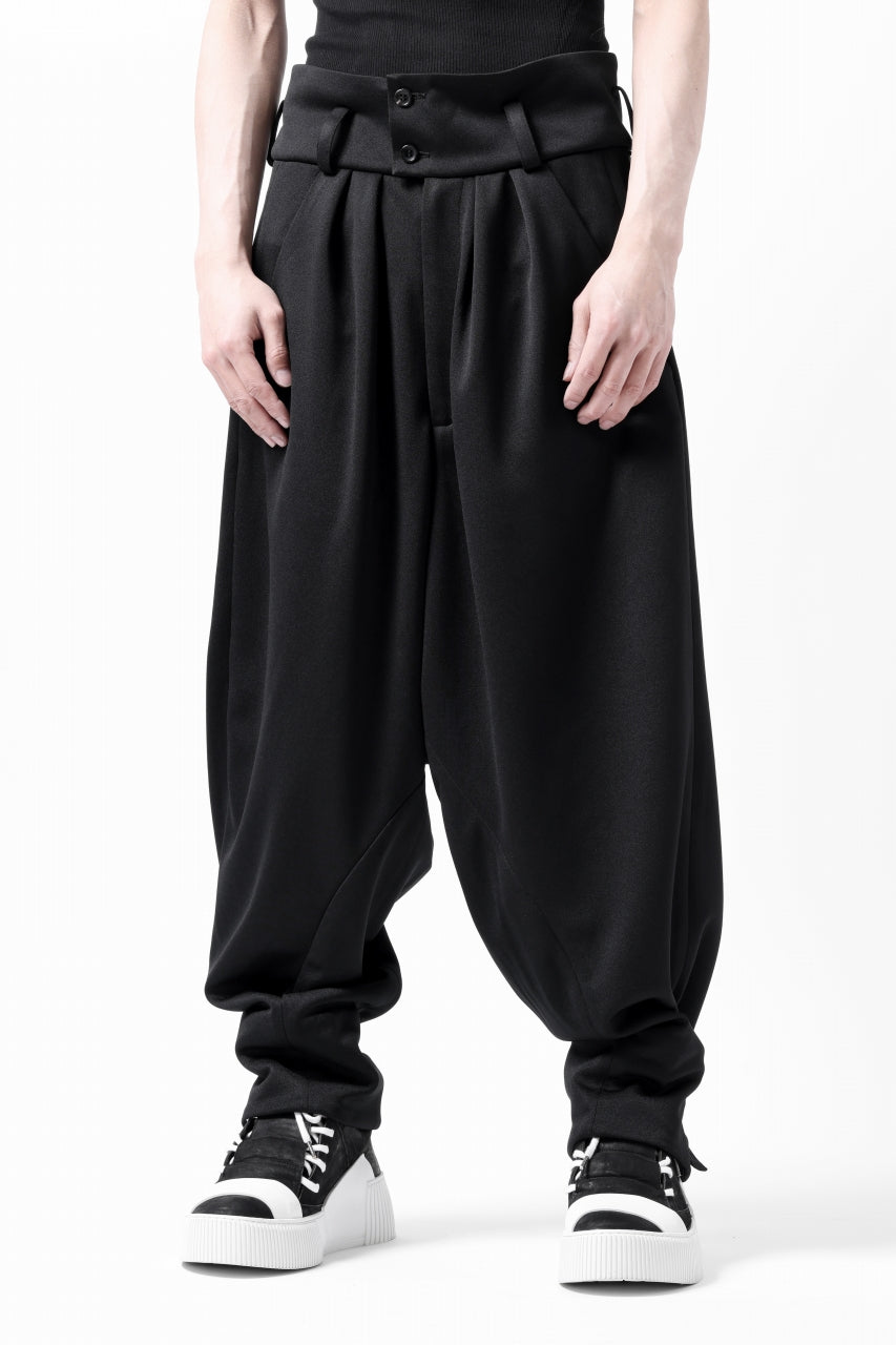 vital x DEFORMATER.® exclusive TAILOR WIDE TAPERED PANTS / GAUDI SMOOTH JERSEY (BLACK)