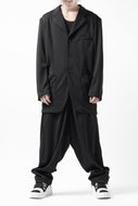 vital x DEFORMATER.® exclusive [SET-UP] TAILORED JACKET & WIDE TAPERED PANTS / VANCET PE JERSEY (BLACK)