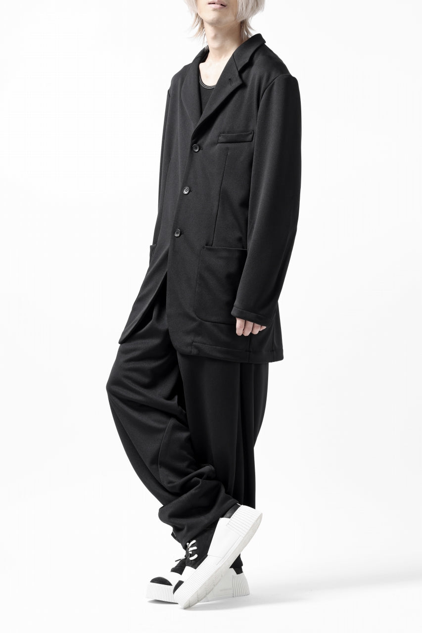 vital x DEFORMATER.® exclusive TAILOR WIDE TAPERED PANTS / GAUDI SMOOTH JERSEY (BLACK)