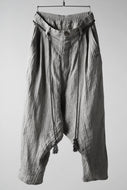 _vital low crotch tapered pants / organic linen herringbone