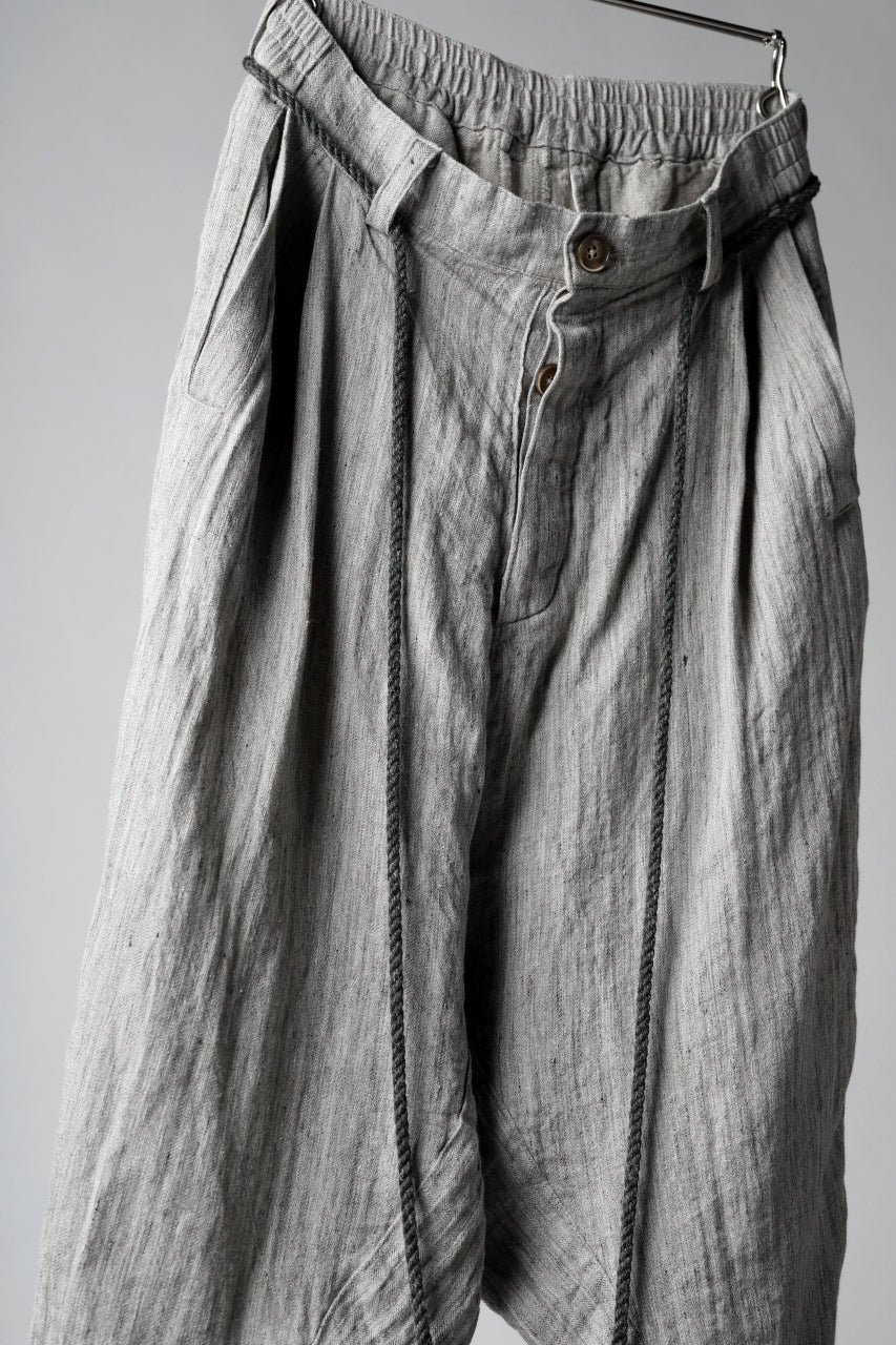 Load image into Gallery viewer, _vital low crotch tapered pants / organic linen herringbone