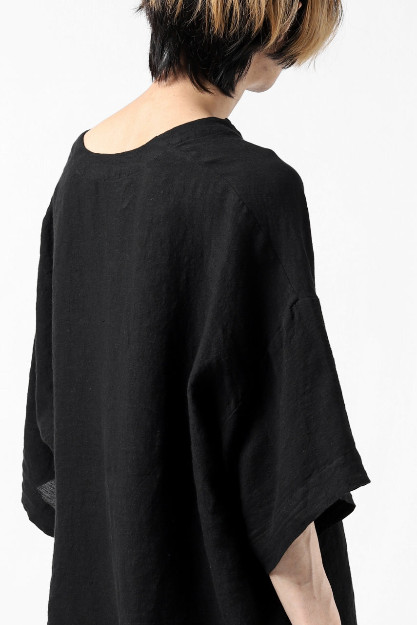 _vital exclusive minimal tunica tops / smooth touch linen (BLACK)
