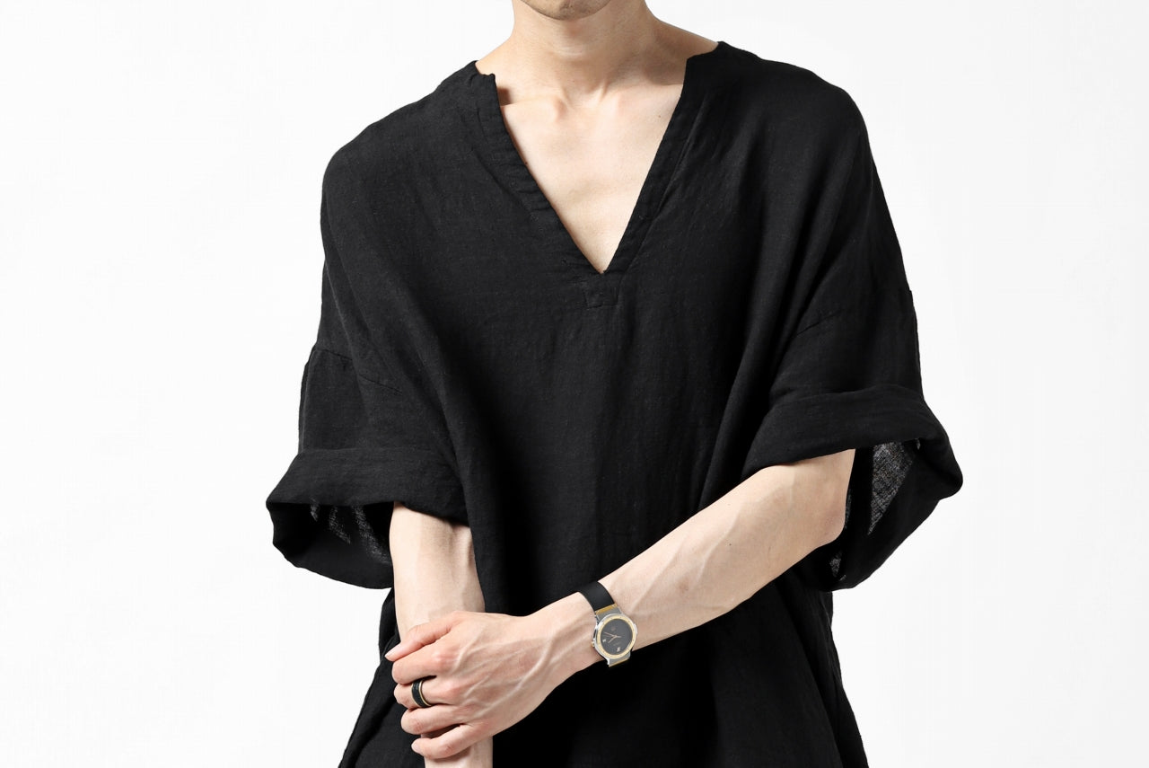 _vital exclusive minimal tunica tops / smooth touch linen (BLACK)