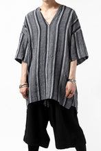 画像をギャラリービューアに読み込む, _vital exclusive minimal tunica tops / antique random stripe linen (NAVY x WHITE)