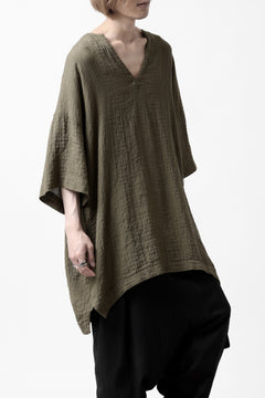 Load image into Gallery viewer, _vital exclusive minimal tunica tops / soft waffle woven (KHAKI)