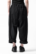 Load image into Gallery viewer, _vital easy straight trousers / cotton linen loose ox (BLACK)