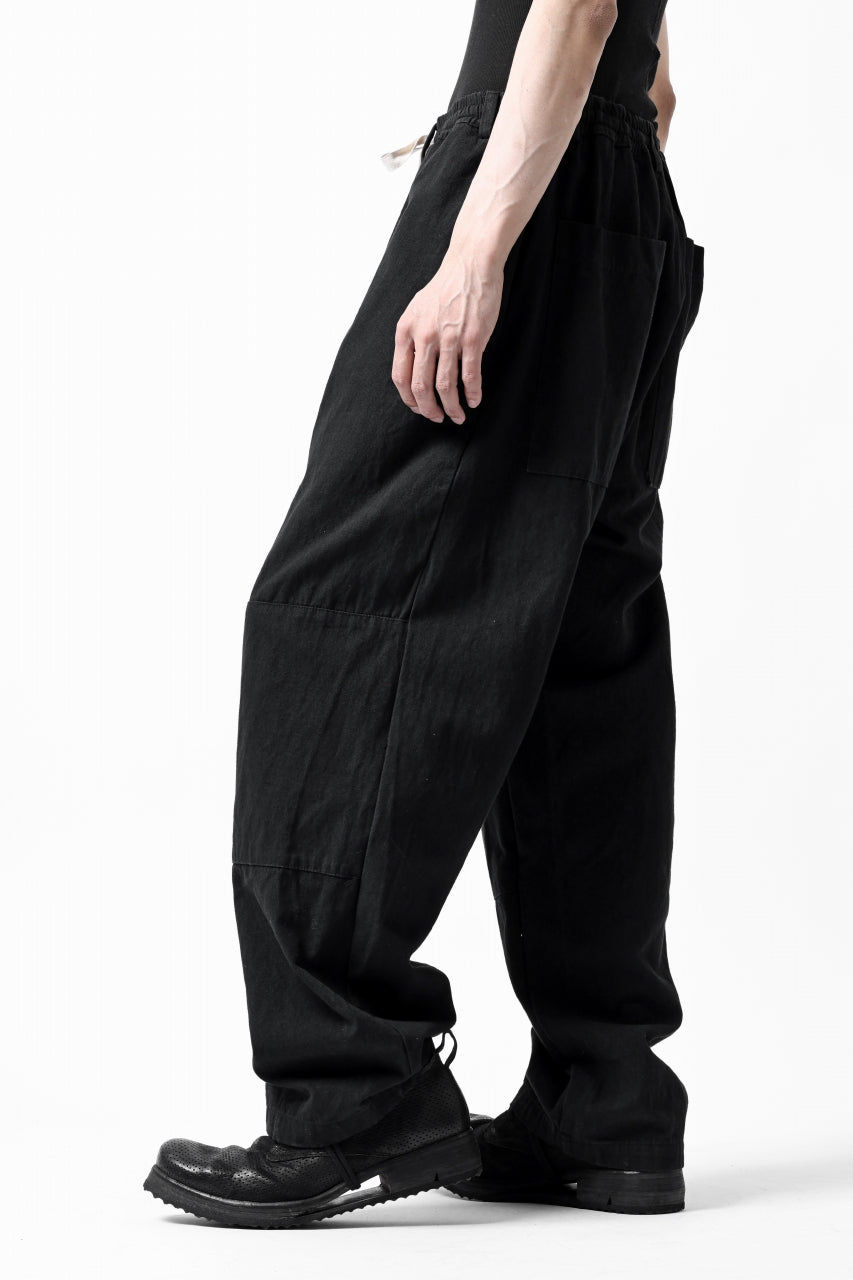 画像をギャラリービューアに読み込む, _vital easy straight trousers / cotton linen loose ox (BLACK)