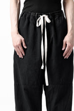 Load image into Gallery viewer, _vital easy straight trousers / cotton linen loose ox (BLACK)