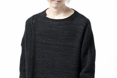 Load image into Gallery viewer, KLASICA TRANSIT RELAX FIT KNIT SWEATER / HAND FLAME 3PLY SUPER FINE MELINO 7G (SHADOW)