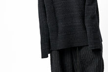 Load image into Gallery viewer, KLASICA TRANSIT RELAX FIT KNIT SWEATER / HAND FLAME 3PLY SUPER FINE MELINO 7G (SHADOW)