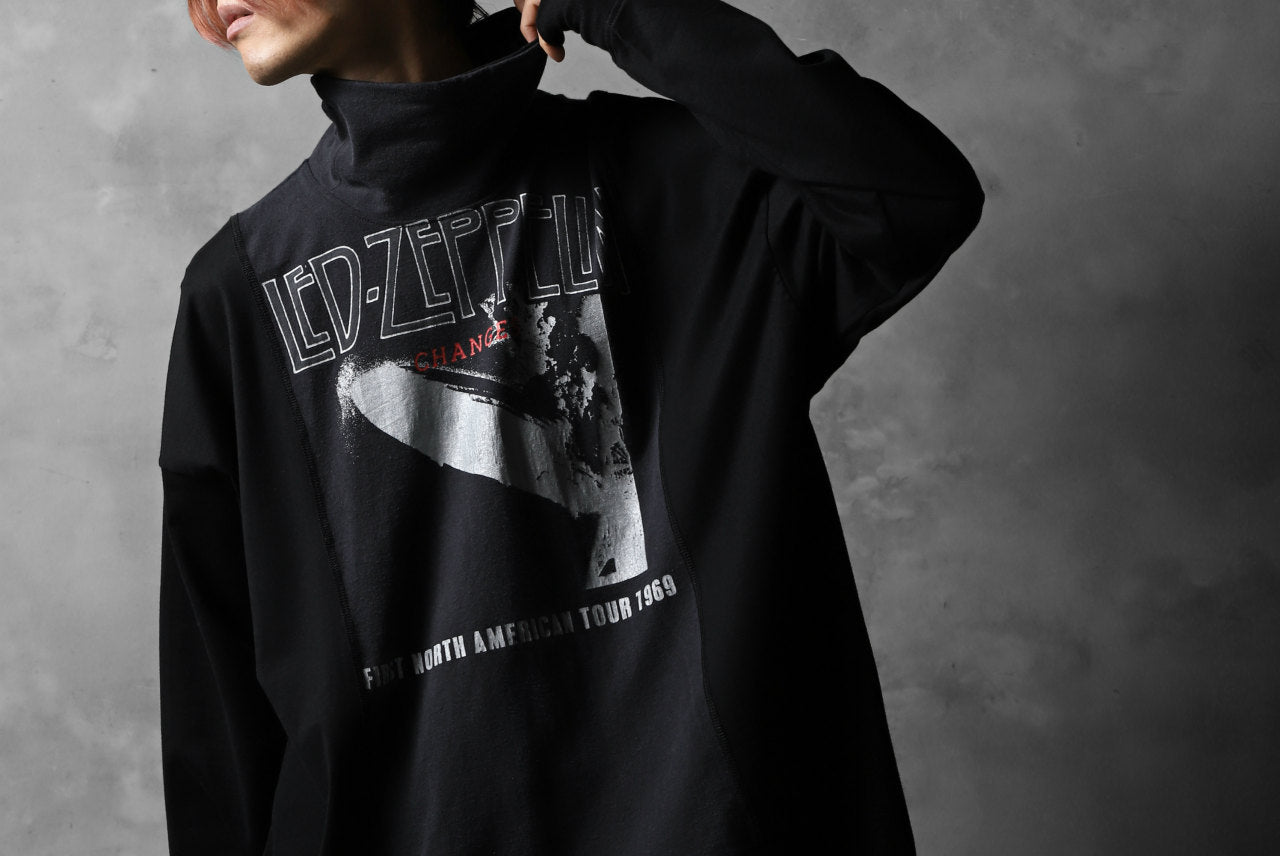 CHANGES VINTAGE REMAKE TURTLE-NECK BAND L/S TEE (BLACK #A)