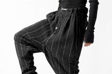 画像をギャラリービューアに読み込む, daska x LOOM exclucive lowcrotch trousers / bouclé stripe (CARBON)
