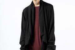 Load image into Gallery viewer, FIRST AID TO THE INJURED THEODOR DRAPE CARDIGAN / SINGLE JERSEY (BLACK)