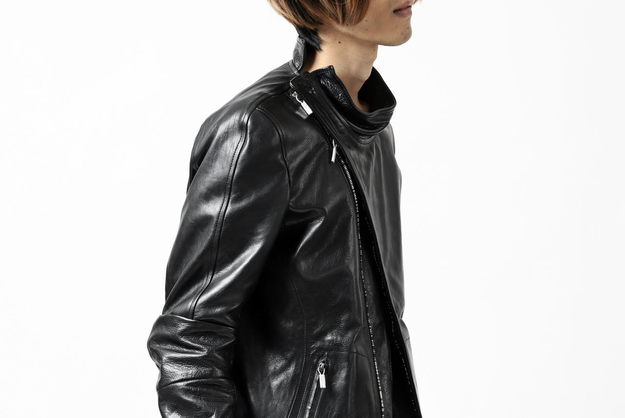 ierib exclusive peat zipper jacket  / smooth horse leather (BLACK)