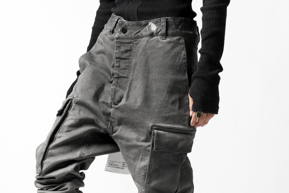 画像をギャラリービューアに読み込む, 11 BY BORIS BIDJAN SABERI CARGO POCKET PANT &quot;P21B-F1451&quot; (STRETCH DENIM / DIRTY GREY)