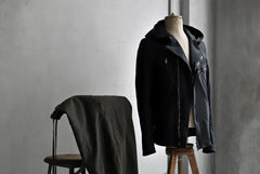 画像をギャラリービューアに読み込む, forme d&#39;expression Hooded Biker Jacket (Black)