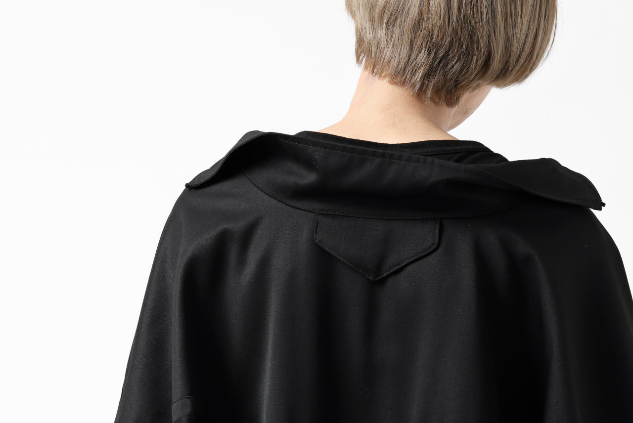 Y's....  PANELED ZIP BLOUSON / SUPER 120's DOESKIN (BLACK)