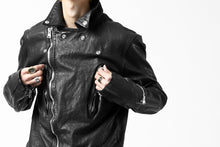 画像をギャラリービューアに読み込む, ISAMU KATAYAMA BACKLASH exclusive DOUBLE RIDERS JACKET / JP-CALF GARMENT WASHED (BLACK)