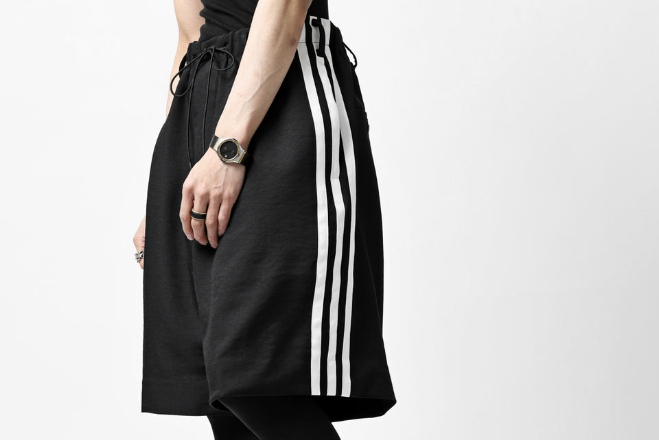 画像をギャラリービューアに読み込む, Y-3 Yohji Yamamoto ELEGANT THREE STRIPES TAILOR-SHORTS (BLACK)